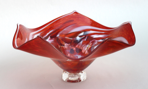 Click to view detail for DB-1087 Bowl-Red Starfish 10x10x5 $165